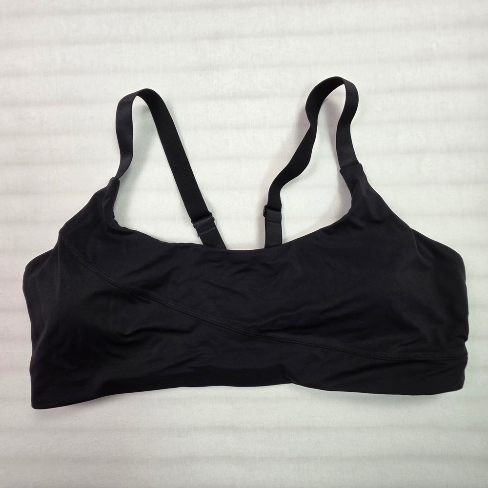 Halara Black Crossover Front Adjustable Strap Sports Bra XL Activewear